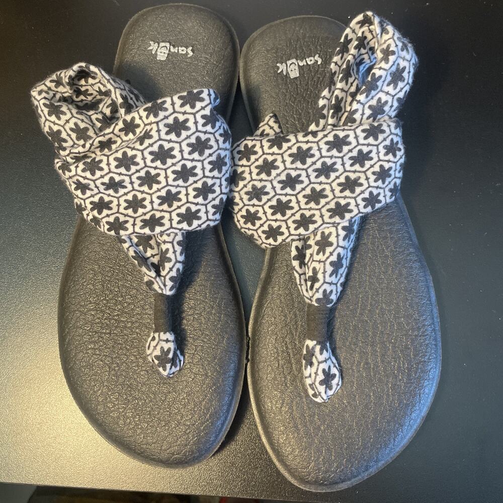 Sanuk Printed Yoga Sling Thong Sandal Women’s Size 7